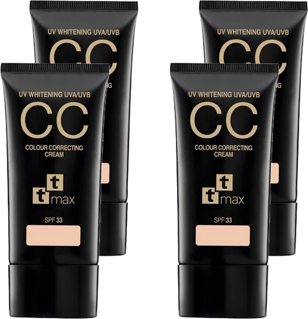 ttmax 全效完美修飾CC霜SPF33, 15%修飾潤色, 30ml, 4入