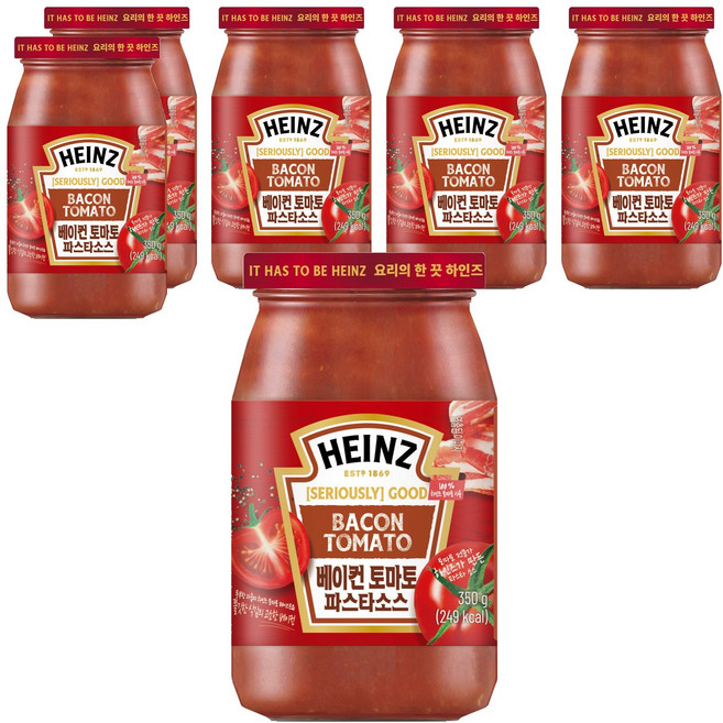 하인즈 베이컨 토마토 파스타 소스, 350g, 6개