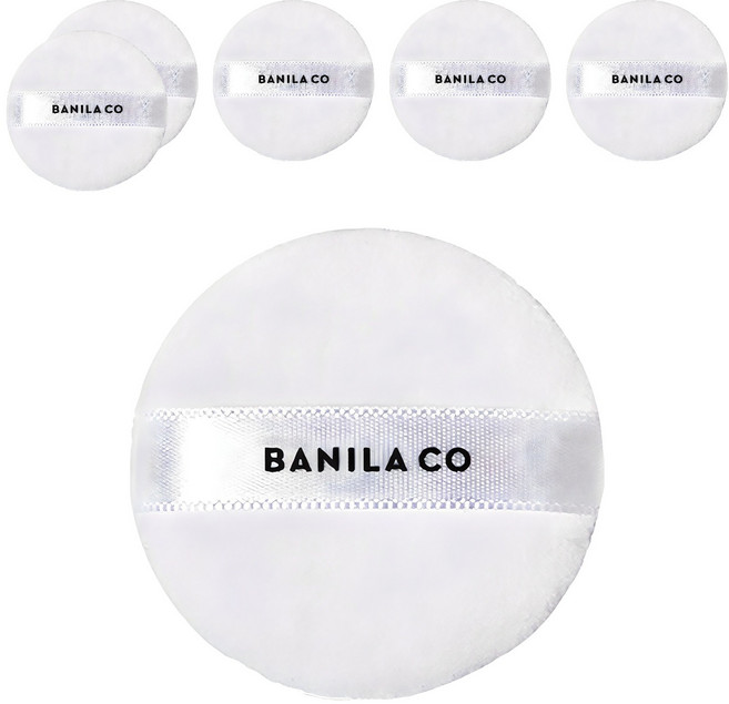 바닐라코 소프트 파우더 퍼프 미니, 혼합색상, 6개