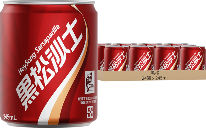 黑松 沙士, 245ml, 24罐