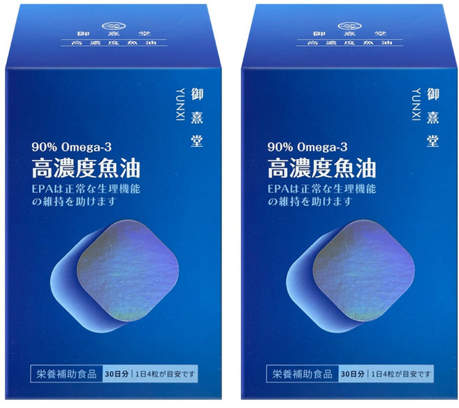 御熹堂 黃金頂級90%高濃度魚油, 120顆, 450mg, 2盒