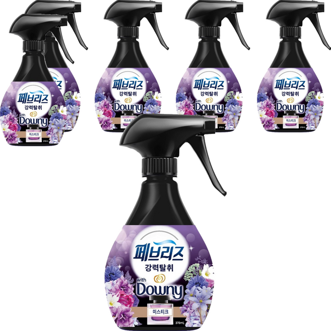 페브리즈 섬유탈취제 미스티크 본품, 370ml, 6개
