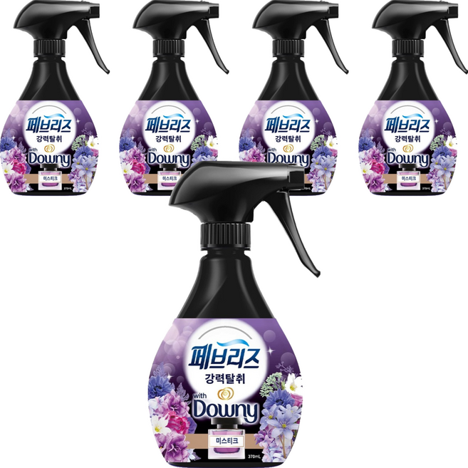 페브리즈 섬유탈취제 미스티크 본품, 370ml, 5개