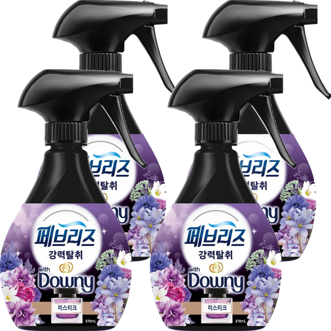 페브리즈 섬유탈취제 미스티크 본품, 370ml, 4개