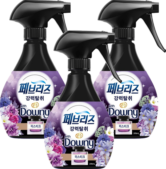 페브리즈 섬유탈취제 미스티크 본품, 370ml, 3개