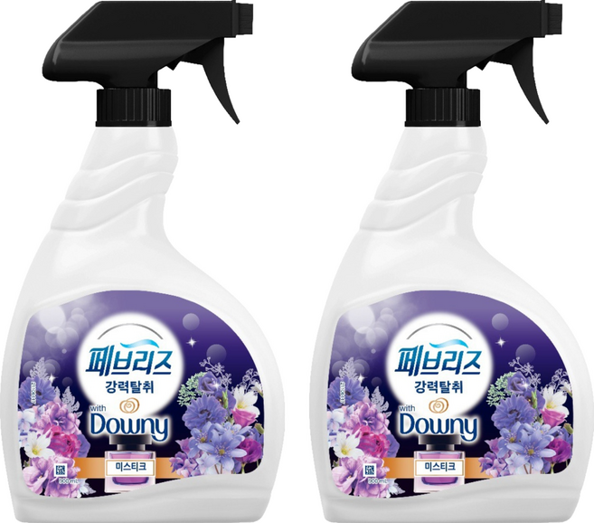 페브리즈 섬유탈취제 강력탈취 미스티크 본품, 900ml, 2개