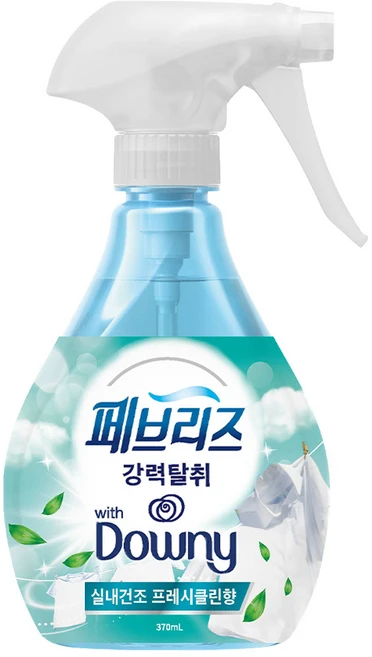 페브리즈 다우니 섬유탈취제 실내건조 프레시클린향 본품, 370ml, 1개 - 쿠팡