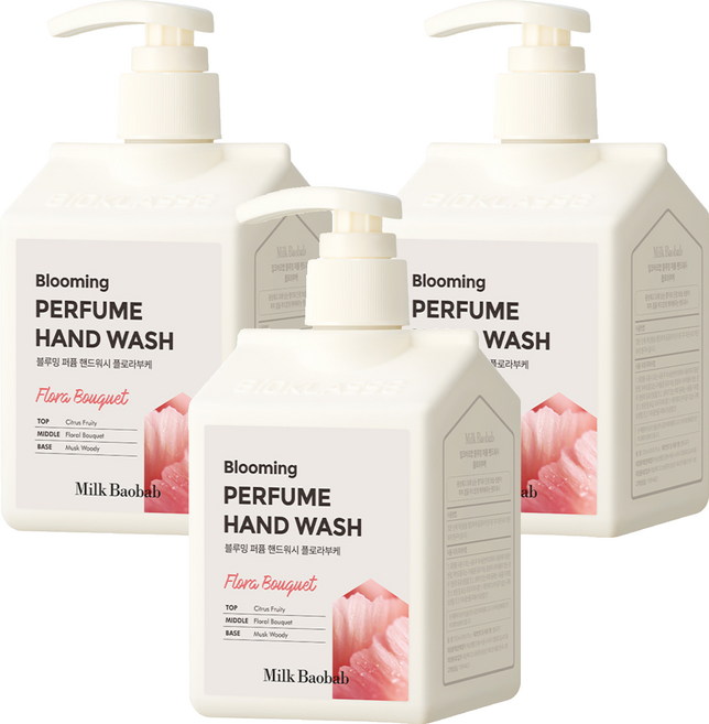 밀크바오밥 블루밍 퍼퓸 핸드워시 플로라부케, 250ml, 3개