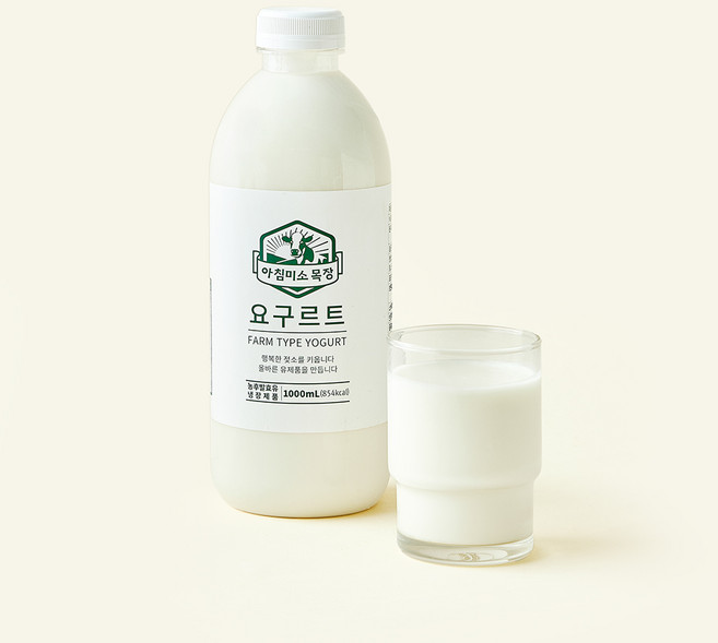 아침미소목장 동물복지 인증 팜 타입 요구르트, 1개, 1개입, 1L