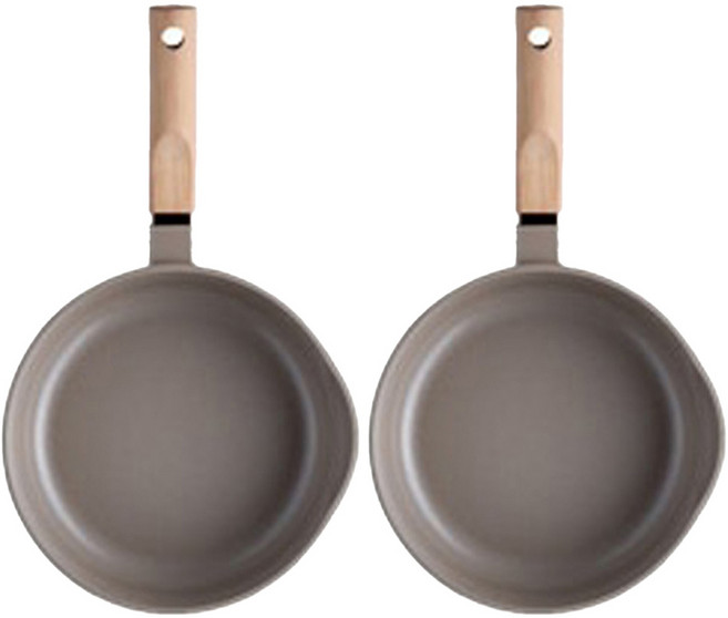 로이첸 IH 눌어붙지 않는 건강한 세라믹팬 딥팬, 20cm, 2개