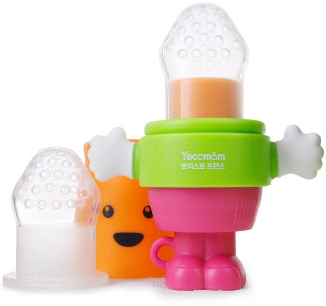 예꼬맘 프렌즈 트위스트 과즙망+리필망, 오렌지, 1세트