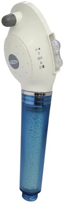 Toppuror 泰浦樂 暫停止水兩段式除氯蓮蓬頭 32 x 10 x 7cm 0.5kg, 白色 + 藍色, 1個
