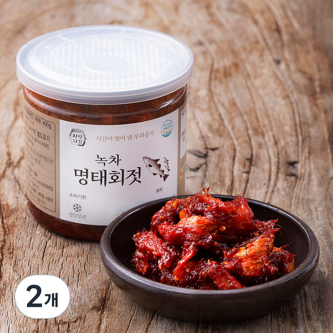 자연다감 녹차 명태회젓, 400g, 2개