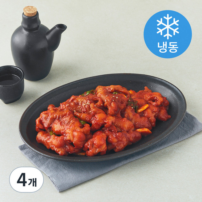 수월한 양념무뼈닭발 (냉동), 350g, 4개