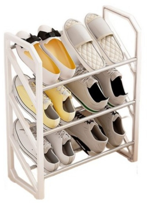세렌틱 간편 신발 정리대 3단, 화이트, 1개