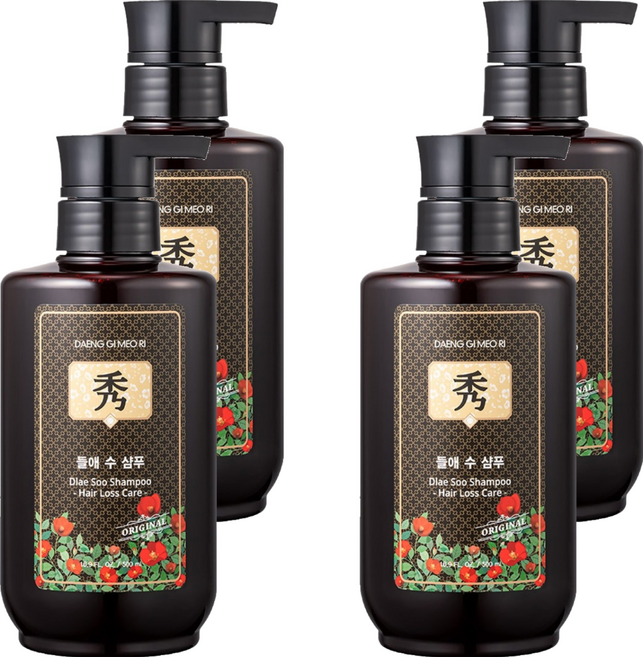 댕기머리 오리지널 들애수 샴푸액, 500ml, 4개