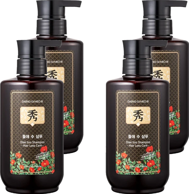 댕기머리 오리지널 들애수 샴푸액, 500ml, 4개 - 쿠팡