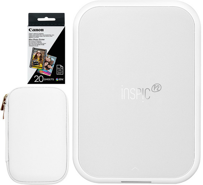 캐논 인스픽 P2 포토프린터 휴대용 + 인화지 30매 + 케이스 랜덤발송 세트 PV-223, 펄화이트 + 케이스 랜덤발송