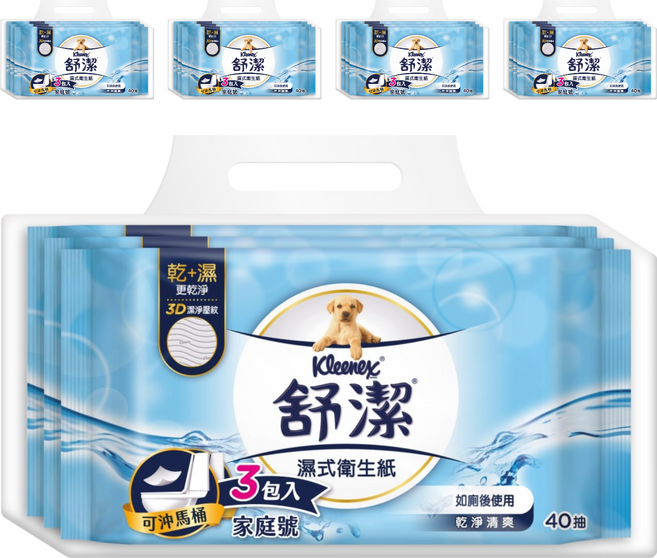 Kleenex 舒潔 濕式衛生紙, 1入, 15包