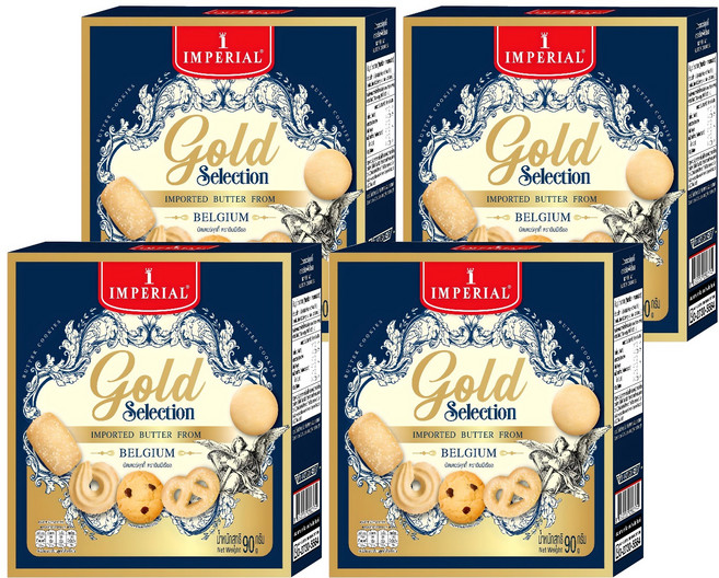 임페리얼쿠키 골든 셀렉션 벨기에 스낵, 4개, 90g