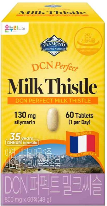 다이아몬드캘리포니아뉴트리션 DCN 퍼펙트 밀크씨슬, 1개, 60정