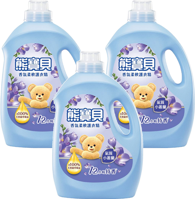 Snuggle 熊寶貝 香氛柔軟護衣精 家庭號 氣質小蒼蘭, 3L, 3桶