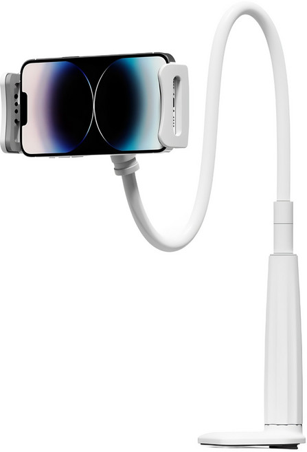 누아트 태블릿 스마트폰 침대 자바라 거치대, JABARA-110, 화이트, 1개