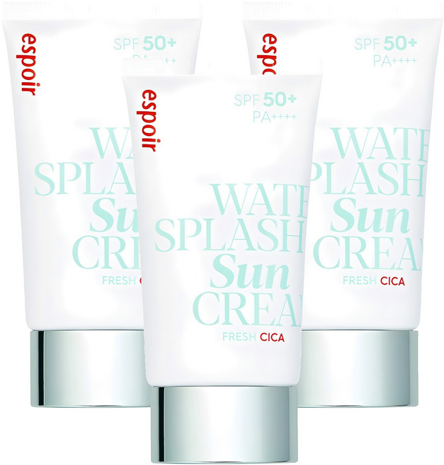 에스쁘아 워터 스플래쉬 선크림 프레쉬 시카 SPF50+ PA++++, 60ml, 3개