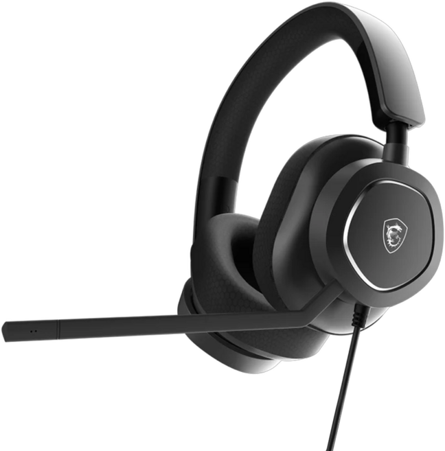 msi 微星 耳罩式電競耳機 可旋轉耳罩 可拆式麥克風 線控, MS-8ZC8, Black