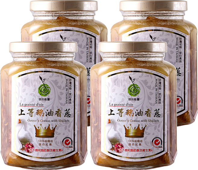 Well Life 悅生活 御品能量 黃金3A 上等鵝油香蔥, 350g, 4罐