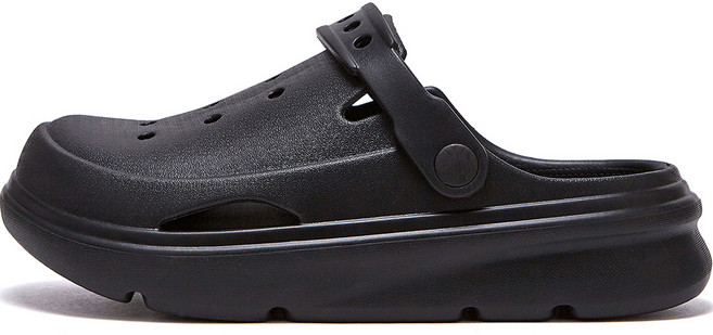 FOLDER LABEL SHOES 女款洞洞涼鞋 FLFDCA1U0, 240, 19黑色（FLFDCA1U05）