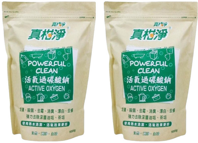 真柑淨 活氧過碳酸鈉, 1kg, 2包