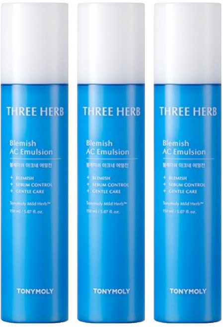 TONYMOLY 3秒淨痘平滑乳液, 3個, 150ml