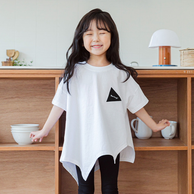 유라비 아동용 통기성 블린 배트윙 오버핏 티셔츠