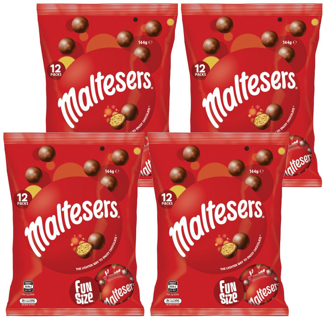 maltesers 麥提莎 麥芽脆心巧克力 樂享包, 144g, 4包