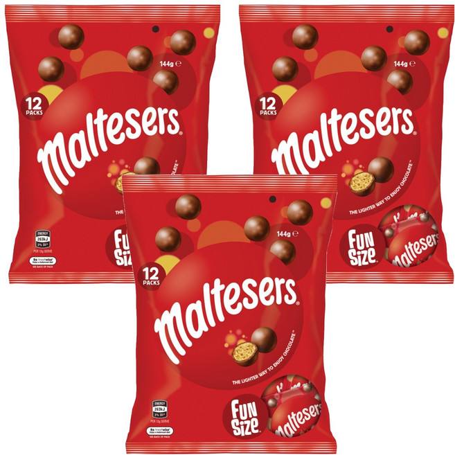 maltesers 麥提莎 麥芽脆心巧克力 樂享包, 144g, 3包
