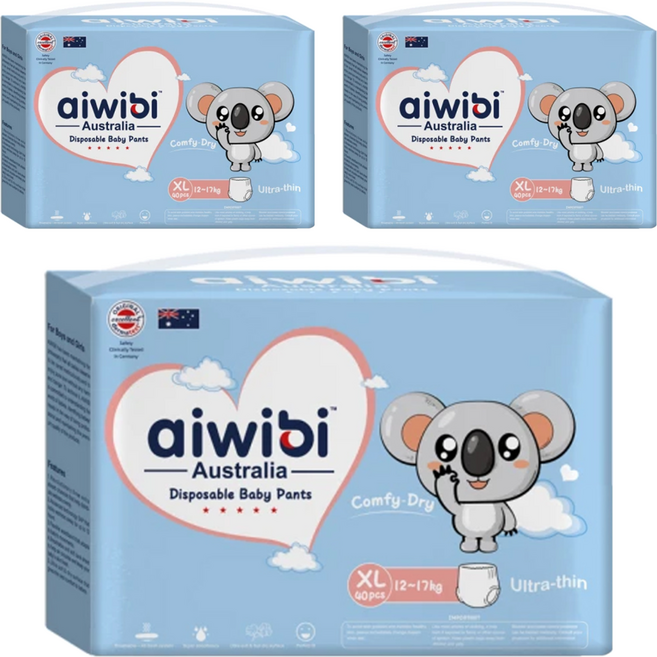 aiwibi 愛薇彼 清新乾爽褲型紙尿褲 12~17kg, XL, 120片