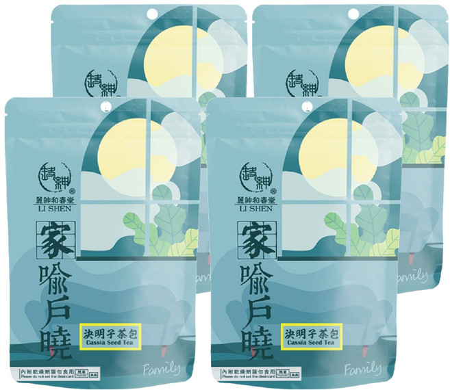 麗紳和春堂 決明子茶包 無咖啡因 冷熱皆宜 家庭號茶飲, 10包, 6g, 4袋
