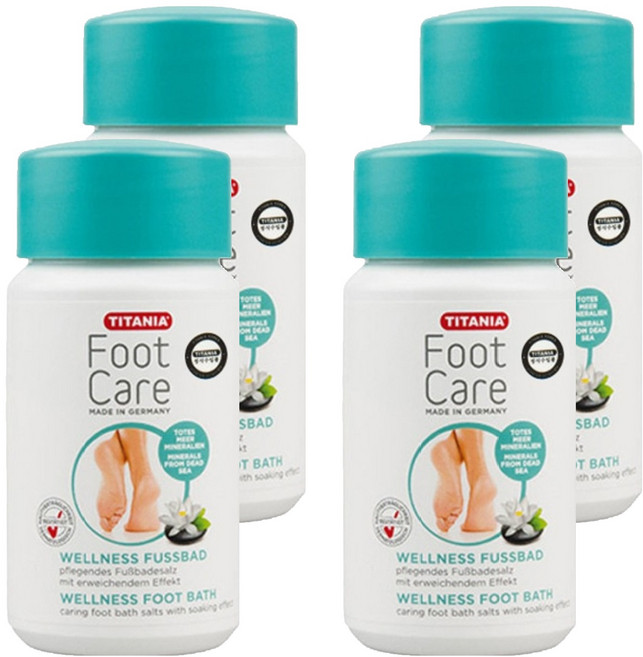 티타니아 족욕소금, 250g, 4개