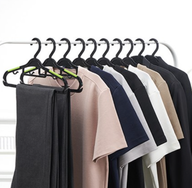 보네르하우스 심플 튼튼논슬립 옷걸이 국내자체생산, 그린, 100개