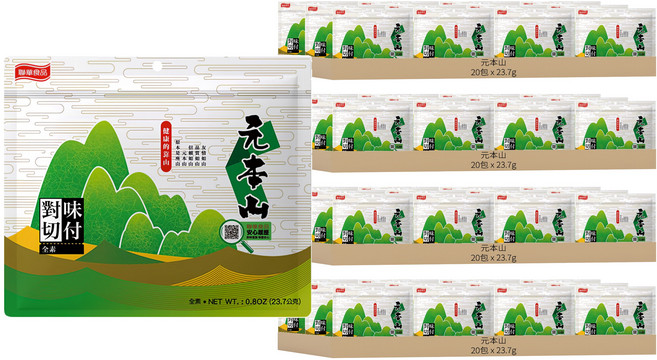 元本山 味付對切海苔 18片, 23.7g, 80包
