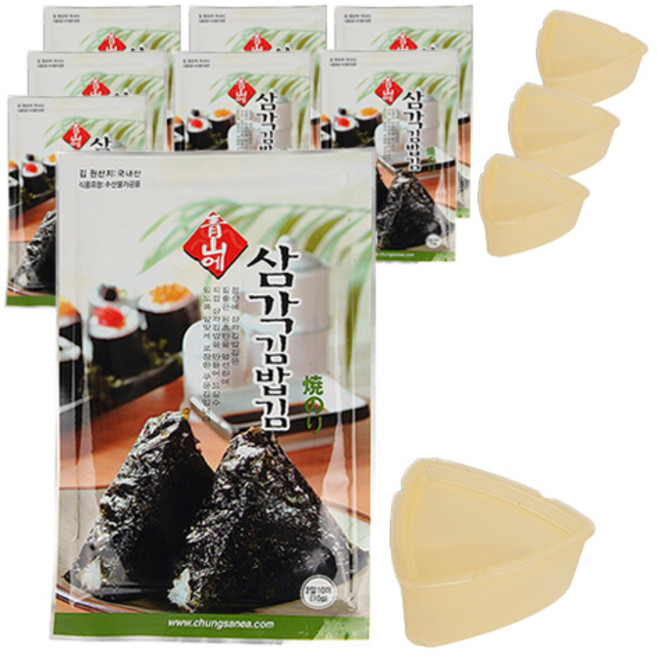 청산에 삼각김밥 김 10g x 2p + 틀, 4세트, 20g