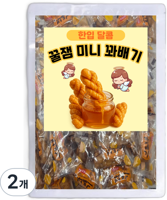 한입 달콤 꿀잼 미니 꽈배기, 500g, 2개