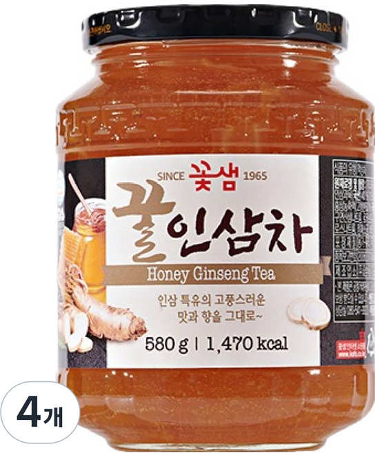 Kotsam 花泉 蜂蜜人參茶, 580g, 4個, 580g, 1入