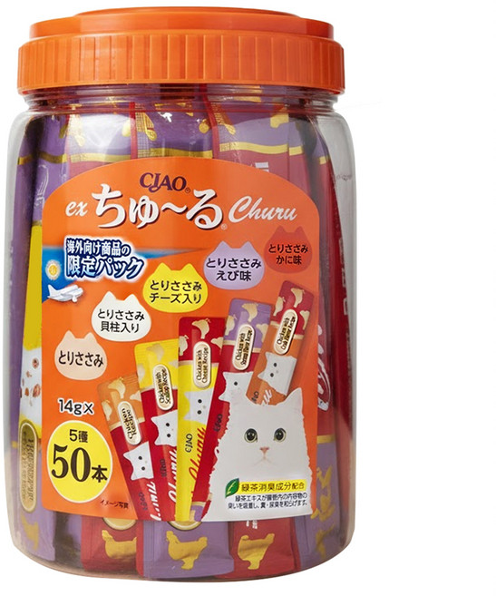 INABA CIAO 肉泥條, 雞肉綜合海陸, 700g, 1桶