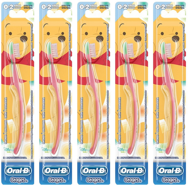 오랄비 스테이지스 영유아 푸 칫솔 1단계, 랜덤 발송, 1개입, 5개