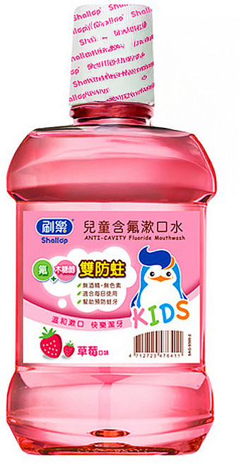 Shallop 刷樂 兒童含氟漱口水 草莓, 500ml, 1瓶