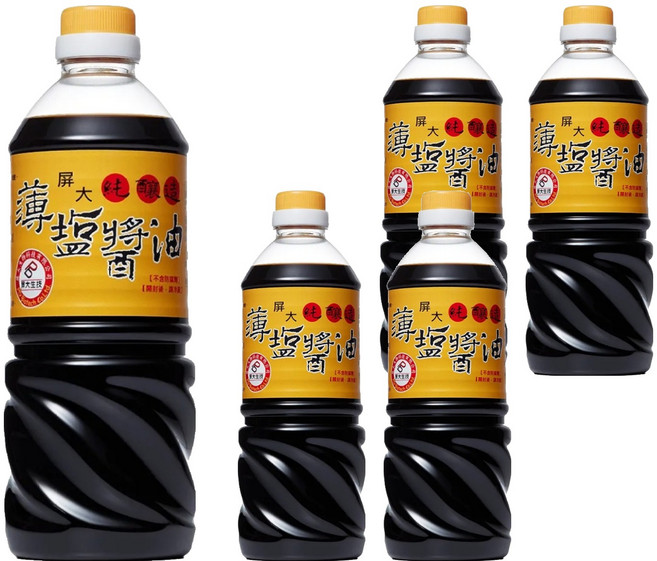屏大 薄鹽醬油, 710ml, 5瓶