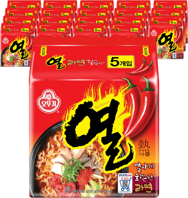오뚜기 열라면 120g, 100개