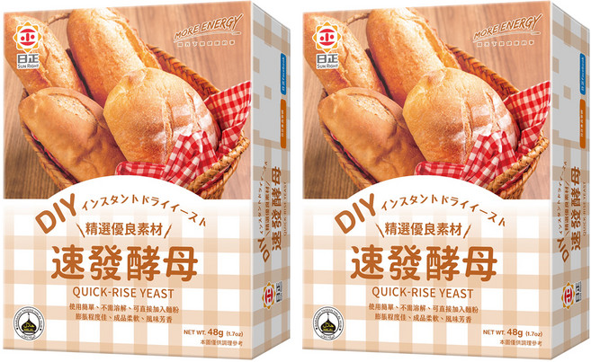 日正食品 速發酵母 4包, 48g, 2盒